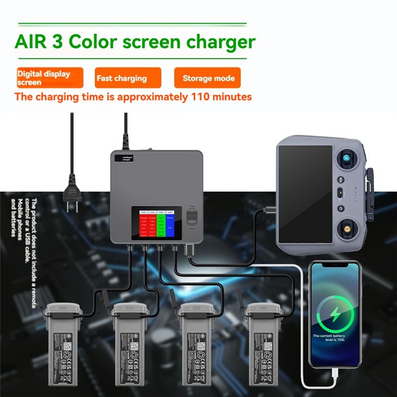 แบตเตอรี่ดิจิตอลคลาสสิก 6-in-1 - Dji Drone Air 3 บทวิจารณ์และราคา